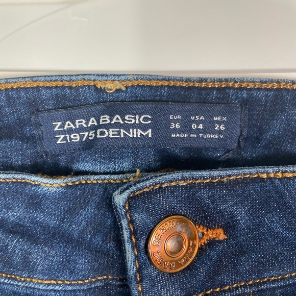 Zara Women’s Jeans Z1975 Basic Denim Capri 4 - Picture 4 of 7